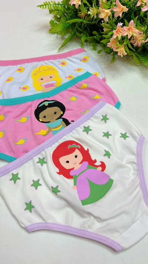 Kit Trio de Calcinhas - Princesas 2 - comprar online