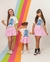 Combinadinho Balone Short Saia T-shirt Bege - loja online