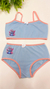 Combinado Menina Moça AZUL STITCH ( peças intima) na internet