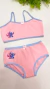 Combinado Menina Moça ROSA STITCH ( peças intima)