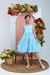 Vestido Mãe Azul Listrado - D´Meninas