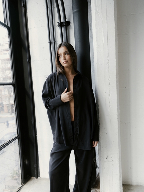 Camisa Mónaco Negro - comprar online
