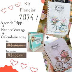 Kit Vintage 2025 - Agenda Datada 1ddp + Planner Datado
