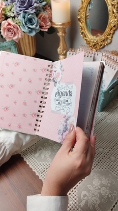 Agenda VINTAGE Tons de Rosa 2025 1 Dia por Página capa - belajupersonalizados