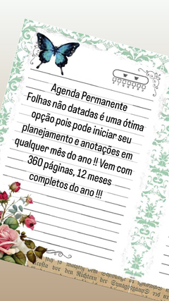 Agenda VINTAGE 2025 Permanente (Sem Datas - 1 Dia por Página - Capa Casa Vintage - loja online