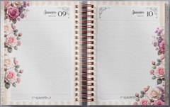 Agenda VINTAGE Tons de Rosa 2025 1 Dia por Página capa - loja online