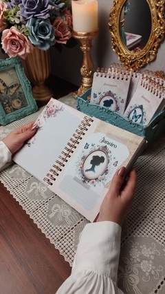 Agenda VINTAGE Tons de Rosa 2025 1 Dia por Página capa
