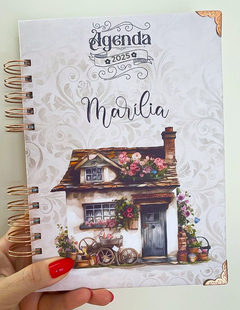 Agenda VINTAGE 2025 Permanente (Sem Datas - 1 Dia por Página - Capa Casa Vintage