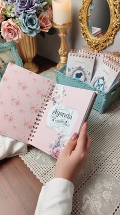 Agenda VINTAGE Tons de Rosa 2025 1 Dia por Página capa