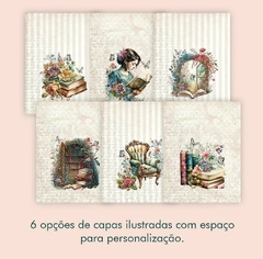 Diário de Leituras - Modelo Vintage - belajupersonalizados