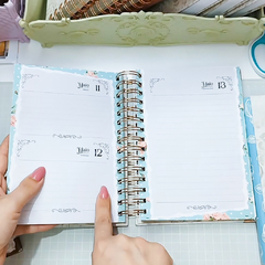 Agenda VINTAGE 2025 - 1 Dia por Página capa Sifra Musical Rosas na internet