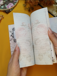 Diário de anotações vintage com opção de diversas capas - 200 páginas