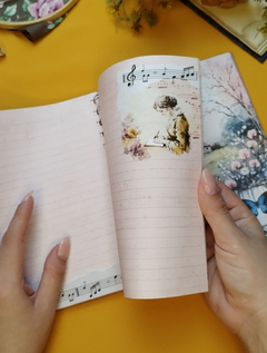 Diário de anotações vintage com opção de diversas capas - 200 páginas - comprar online