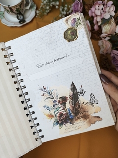 Diário de anotações vintage com opção de diversas capas - 200 páginas na internet