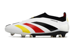 Chuteira Adidas Predstrike Elite Laceless Campo - Branco/Amarelo/Vermelho