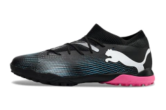Chuteira Puma Future 7 Match Society - Preto/Branco/Rosa