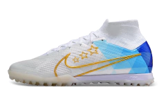 Chuteira Nike Mercurial Superfly 9 Elite Society - Branco/Azul