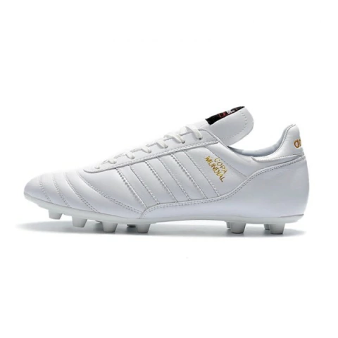 Chuteira Adidas Mundial.1 Campo FG - Branco/Amarelo