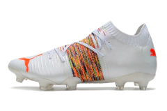 Chuteira Puma Future Z 1.1 Campo FG/AG - Branco/Laranja
