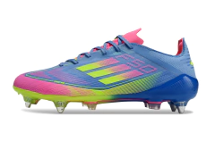 Chuteira Adidas F50 X Campo SG - Azul/Verde/Rosa
