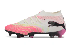 Chuteira Puma Future 8 Ultimate Low Campo FG - Branco/Rosa - comprar online