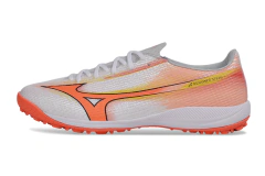Chuteira Mizuno Alpha Japan 3 Society - Branco/Laranja