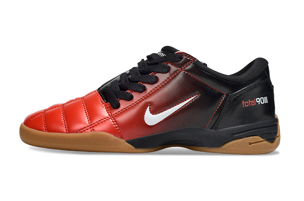 Chuteira Nike Total 90 Futsal Preto/Vermelho com Agilidade
