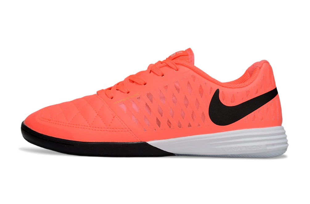 Chuteira Nike Lunar Gato Futsal Laranja/Preto com Amortecimento