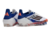 Chuteira Adidas F50 X Campo - Branco/Azul/Laranja - Marca Esportiva - Loja Especializada em Chuteiras 