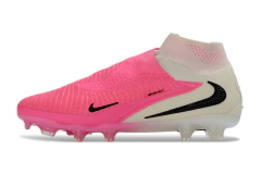 Chuteira Nike Phantom 6 Elite Botinha Campo - Branco/Rosa - comprar online