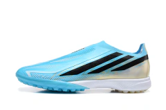 Chuteira Adidas F50 Hyperfast Laceless TF - Azul