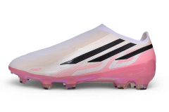 Chuteira Adidas F50 Hyperfast Laceless FG - Rosa/Branco