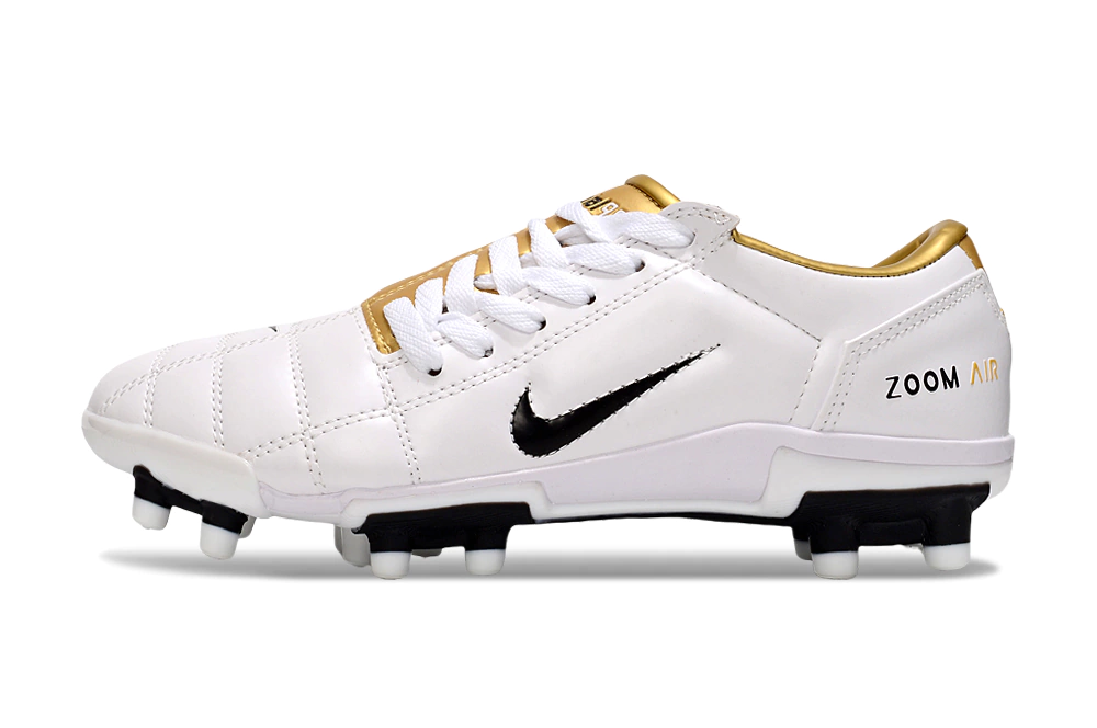 Chuteira Nike Total 90 Campo Branco/Dourado - Conforto e Tra