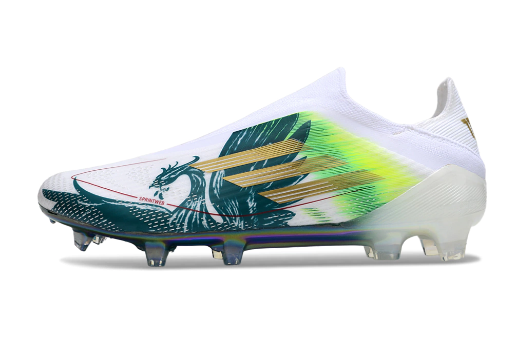 Chuteira Adidas F50 X Campo Branco/Verde - Leve e Rápida