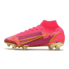 Chuteira Nike Mercurial Superfly 8 Elite Campo FG - Rosa/Dourado