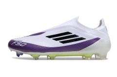 Chuteira Adidas F50 X Laceless Campo - Branco/Roxo - comprar online