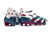 Chuteira Adidas Predstrike Elite Laceless Campo - Branco/Azul/Roxo - loja online