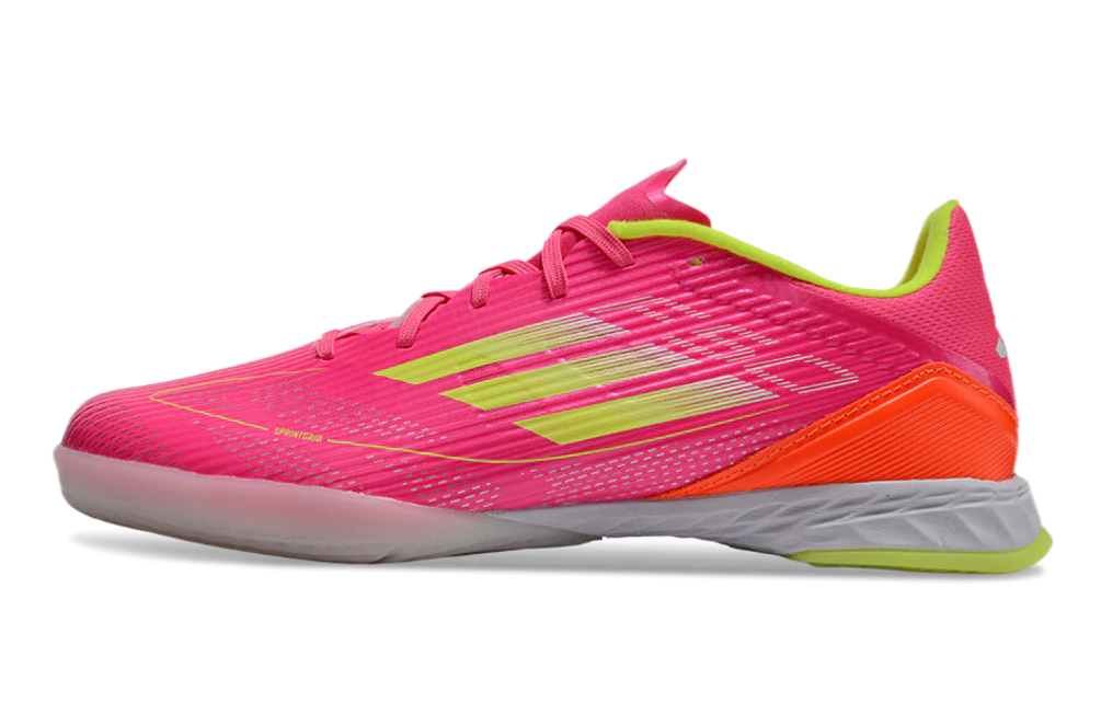 Chuteira Adidas X F50 Futsal Rosa/Branco/Verde - Conforto