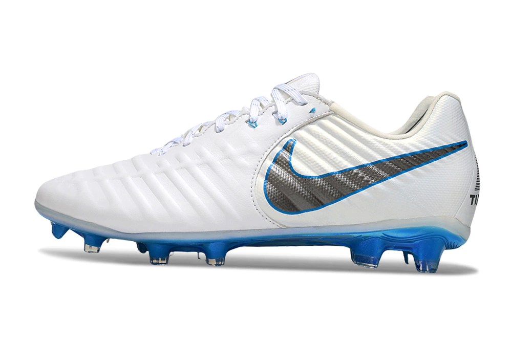 Chuteira Nike Tiempo Legend 7 Elite FG - Branco/Azul
