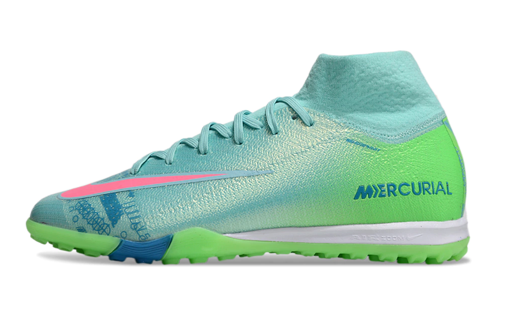 Chuteira Nike Mercurial Superfly 10 Elite Society - Verde/Azul/Rosa