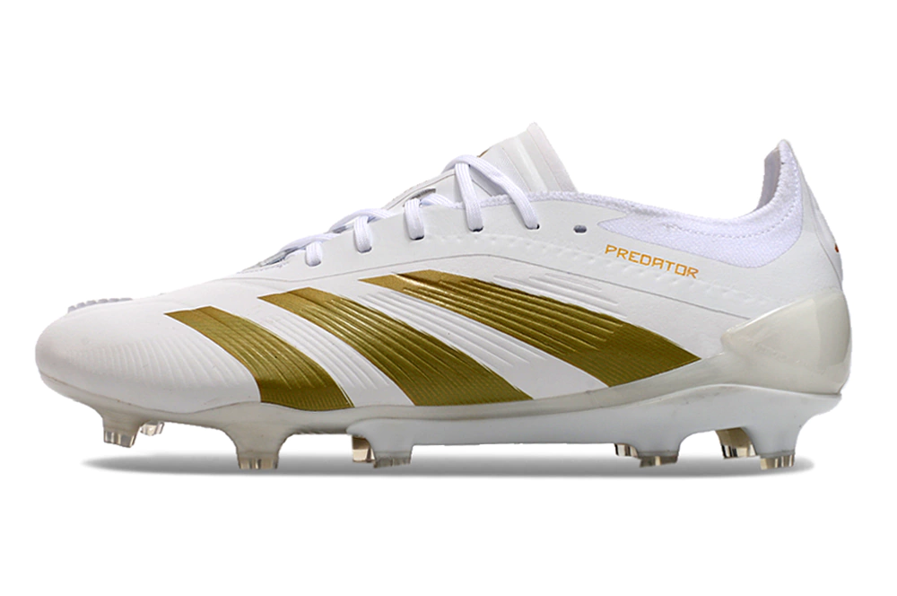 Chuteira Adidas Predator Elite Campo FG - Branco/Dourado