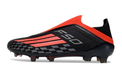 Chuteira Adidas F50 X Laceless Campo - Preto/Vermelho - comprar online