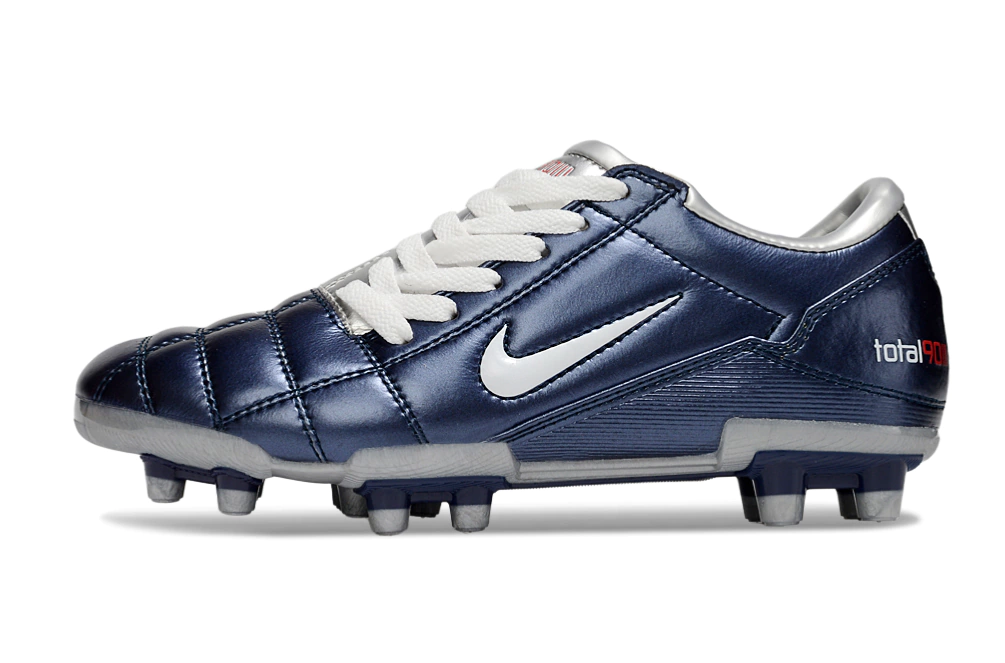 Chuteira Nike Total 90 Campo Azul/Prata - Conforto e Precisão