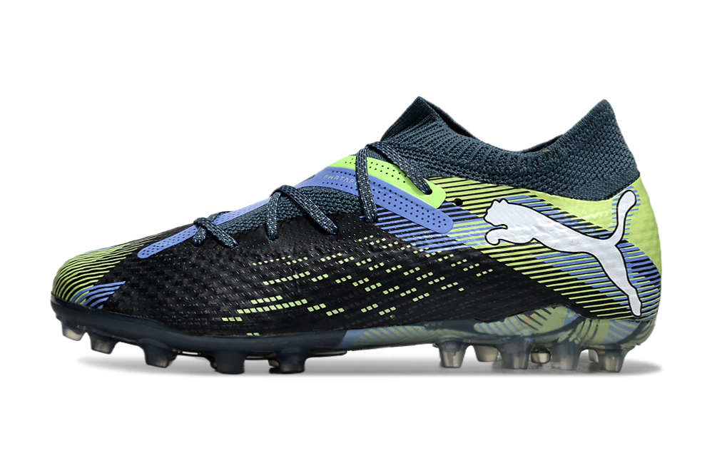 Chuteira Puma Future 7 Match MG - Azul/Verde/Preto