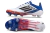 Chuteira Adidas F50 X Campo SG - Branco/Azul/Laranja
