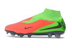 Chuteira Nike Phantom 6 Elite Botinha Campo - Laranja/Verde
