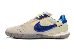 Chuteira Nike Street Gato Futsal IC - Bege/Azul - comprar online
