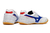 Chuteira Mizuno Morelia Sala Futsal - Branco/Azul - Marca Esportiva - Loja Especializada em Chuteiras 