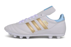 Chuteira Adidas Mundial Campo FG - Branco/Dourada