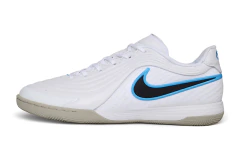 Chuteira Nike Tiempo React Gato IC - Branco/Azul